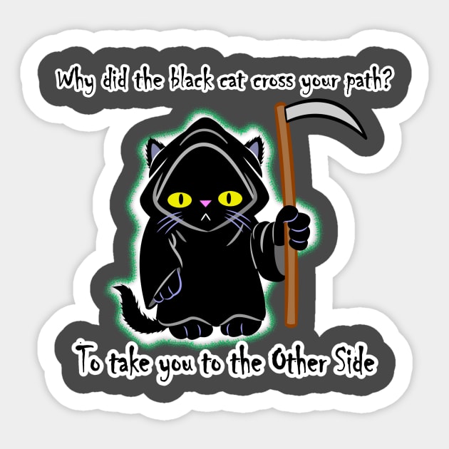 Grim Kitty Sticker by Toonicorn